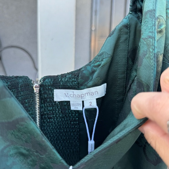 V. Chapman the Emma dress in emerald - Picture 6 of 12